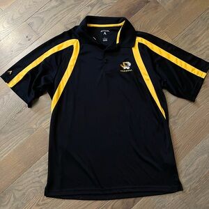 Antigua university of Missouri Mizzou Tigers  Polo Shirt sz L